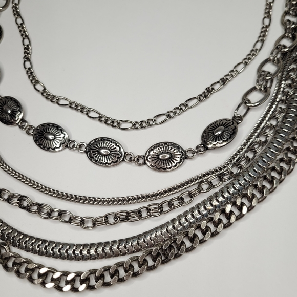 NWT Free People vintage inspired silver chain necklace - Picture 3 of 5